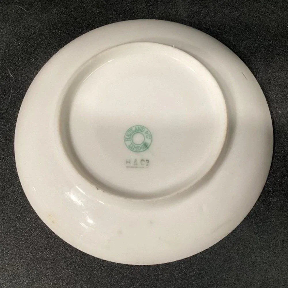 Haviland Limoges Meadow Visitors Teacup & Saucer, Two Piece Set Butterfly Design